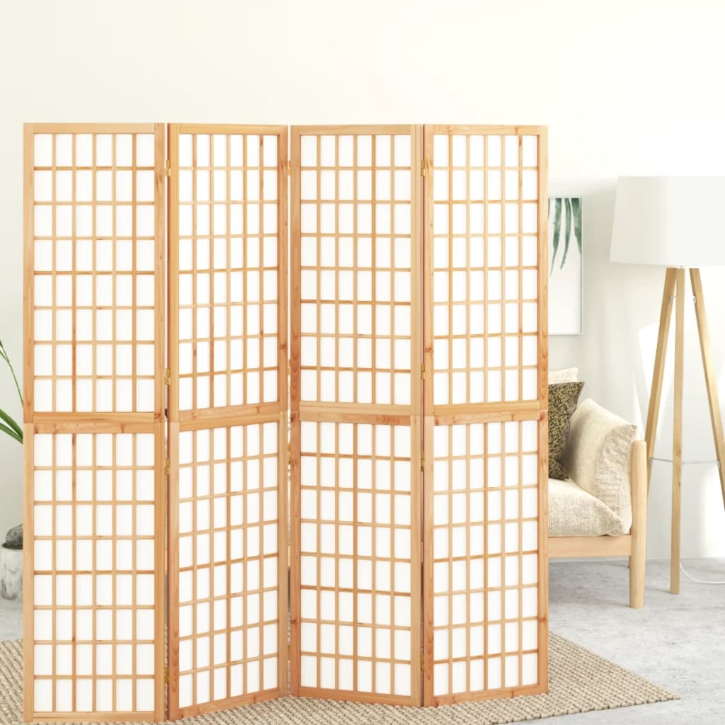 vidaXL 4-panels rumdeler 160x170 cm foldbar japansk stil