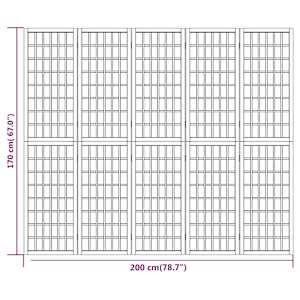 Skládací 5dílný paraván v japonském stylu 200 x 170 cm - obrázek 7