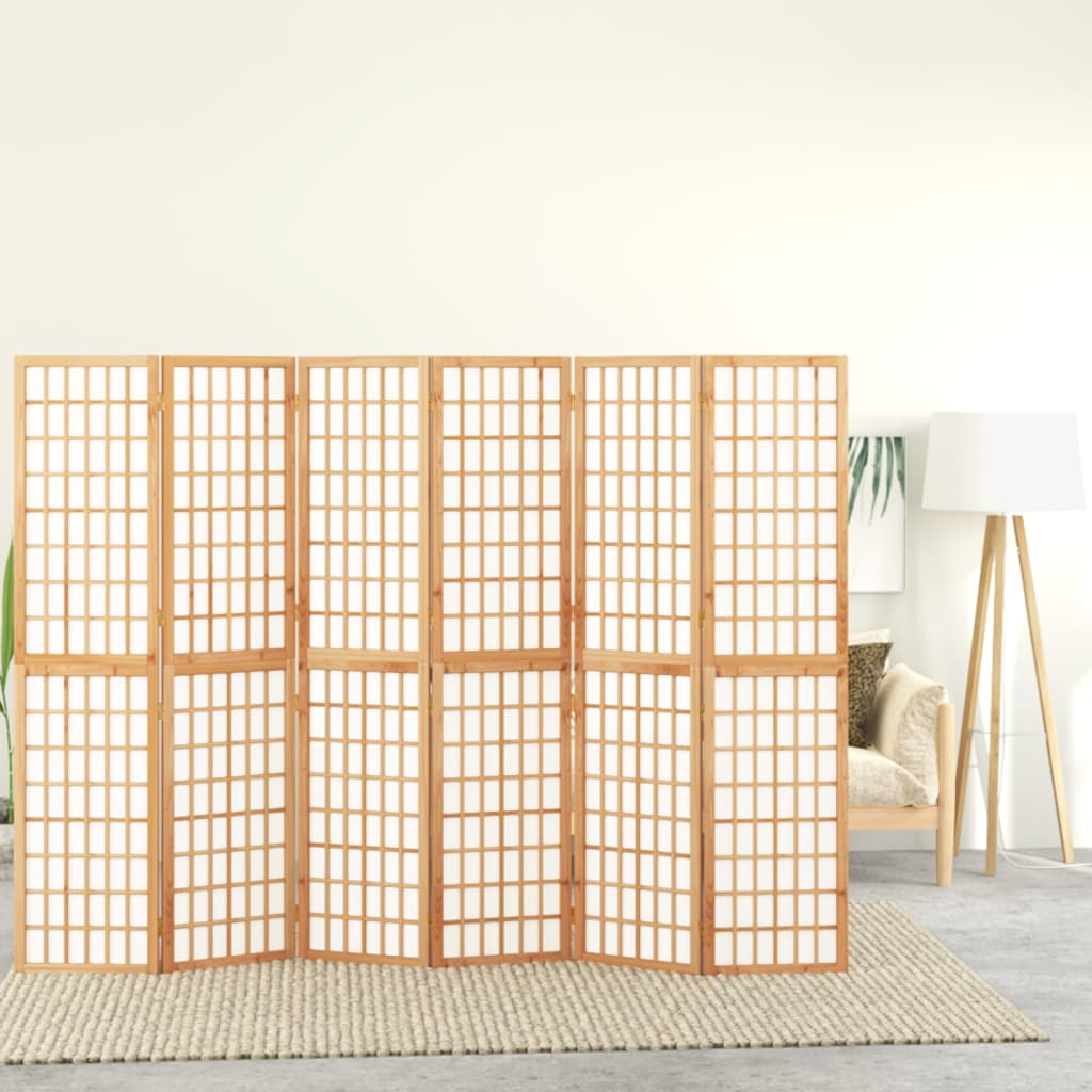 6-tlg. Paravent Japanischer Stil Faltbar 240×170 cm