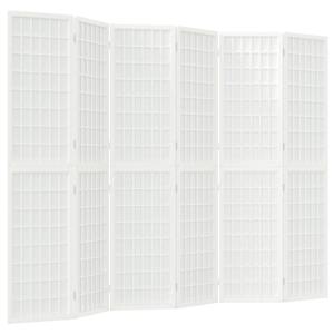 vidaXL kokkupandav 6 paneeliga sirm, Jaapani stiil, 240x170 cm, valge