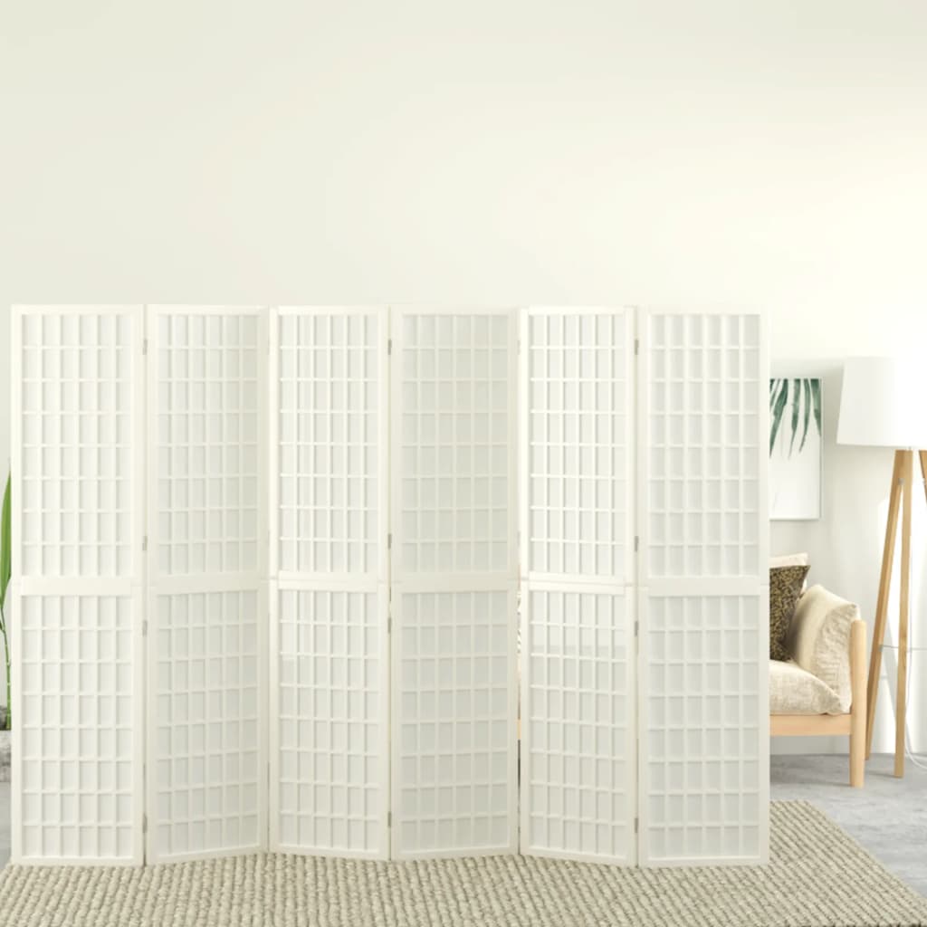 Biombo Plegable con Paneles Divisor de Habitaciones Estilo Japonés Madera vidaXL