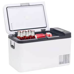 vidaXL Cool Box with Handle Black and White 18 L PP & PE