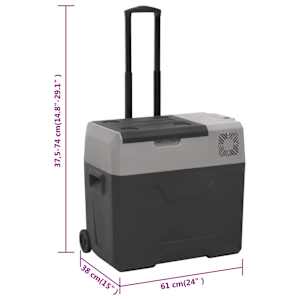 Chladicí box s kolečky a rukojetí černý a šedý 30 l PP - obrázek 10