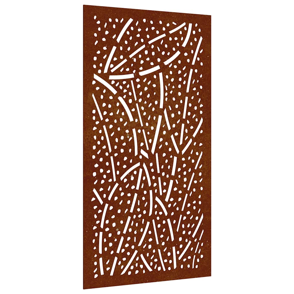 vidaXL Zahradní nástěnná dekorace 105 x 55 cm cortenová ocel List