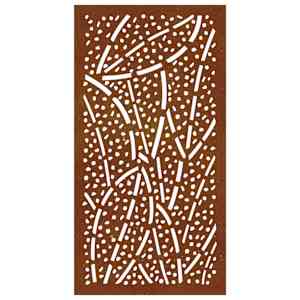 Zahradní nástěnná dekorace 105 x 55 cm cortenová ocel List - obrázek 4