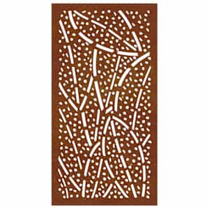 Zahradní nástěnná dekorace 105 x 55 cm cortenová ocel List - obrázek 5
