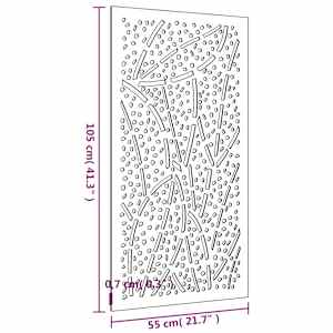 Zahradní nástěnná dekorace 105 x 55 cm cortenová ocel List - obrázek 9