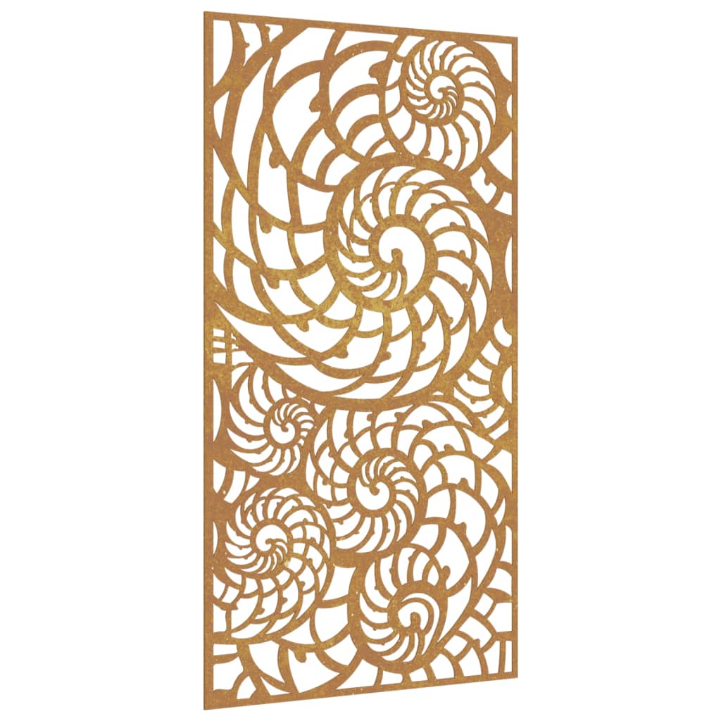 vidaXL Patio Wall Decoration 41.3"x21.7" Corten Steel Shell Design