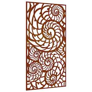 Zahradní nástěnná dekorace 105 x 55 cm cortenová ocel Ulita - obrázek 2