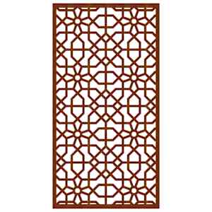 Zahradní nástěnná dekorace 105 x 55 cm corten Maurský design - obrázek 4