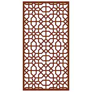 Zahradní nástěnná dekorace 105 x 55 cm corten Maurský design - obrázek 5