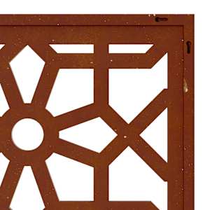 Zahradní nástěnná dekorace 105 x 55 cm corten Maurský design - obrázek 7