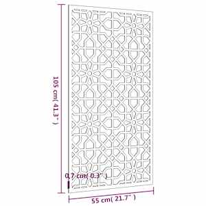Zahradní nástěnná dekorace 105 x 55 cm corten Maurský design - obrázek 9