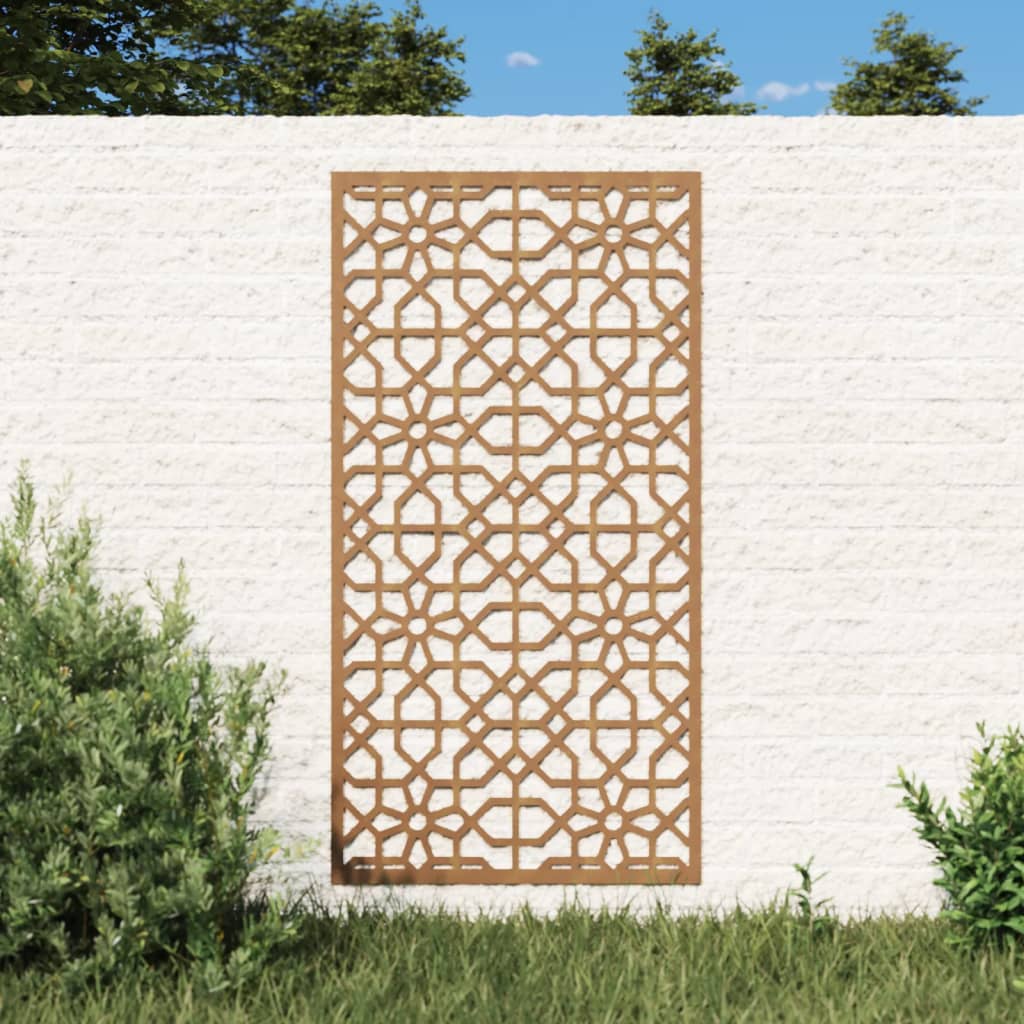 Décoration murale jardin 105x55cm acier corten design mauresque