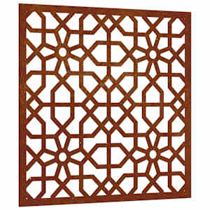 Zahradní nástěnná dekorace 55 x 55 cm corten Maurský design - obrázek 2