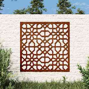 Zahradní nástěnná dekorace 55 x 55 cm corten Maurský design