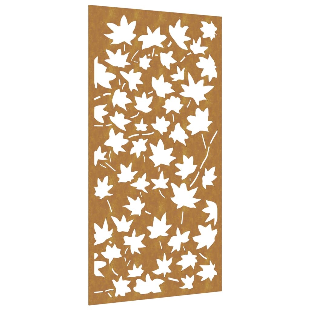 vidaXL Patio Wall Decoration 41.3"x21.7" Corten Steel Maple Leaf Design