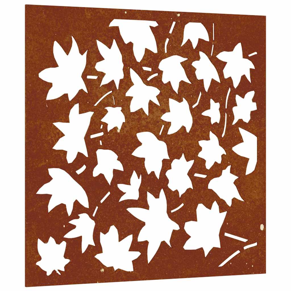 vidaXL Zahradní nástěnná dekorace 55 x 55 cm corten Javorový list