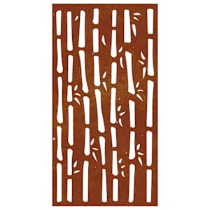 Zahradní nástěnná dekorace 105 x 55 cm cortenová ocel Bambus - obrázek 5