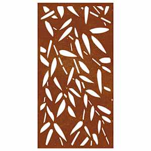 Zahradní nástěnná dekorace 105 x 55 cm corten Bambusový list - obrázek 4