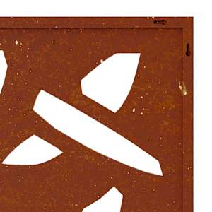 Zahradní nástěnná dekorace 105 x 55 cm corten Bambusový list - obrázek 7