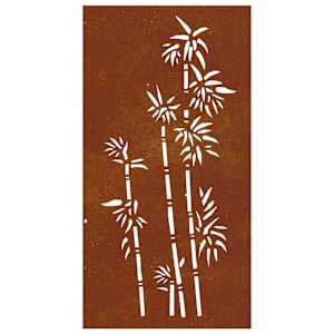 Zahradní nástěnná dekorace 105 x 55 cm cortenová ocel Bambus - obrázek 5