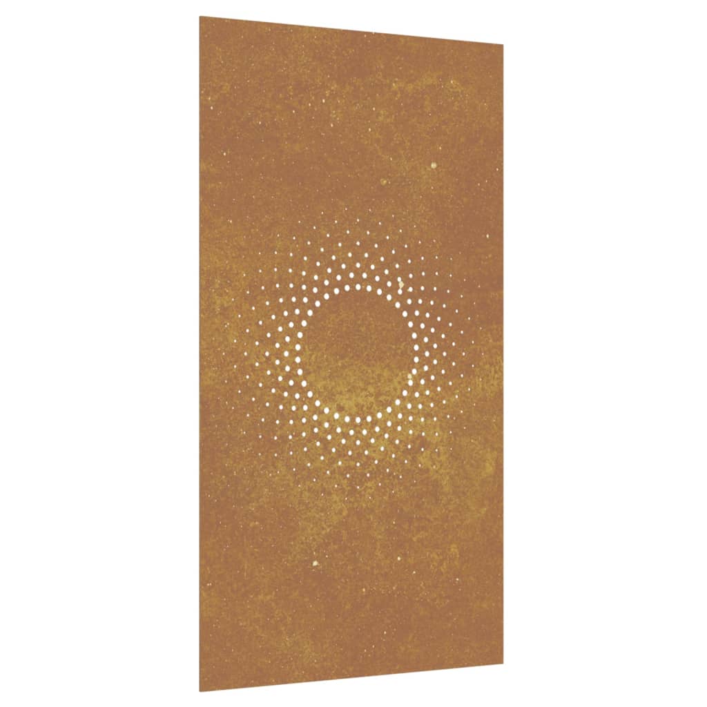 vidaXL Zahradní nástěnná dekorace 105 x 55 cm cortenová ocel Slunce