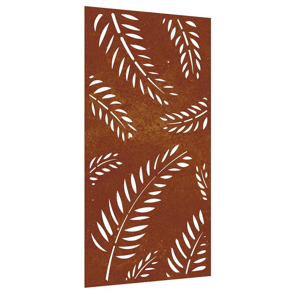 vidaXL Zahradní nástěnná dekorace 105 x 55 cm cortenová ocel List