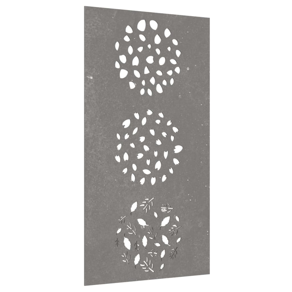 vidaXL Wanddecoratie tuin bladontwerp 105x55 cm cortenstaal afbeelding