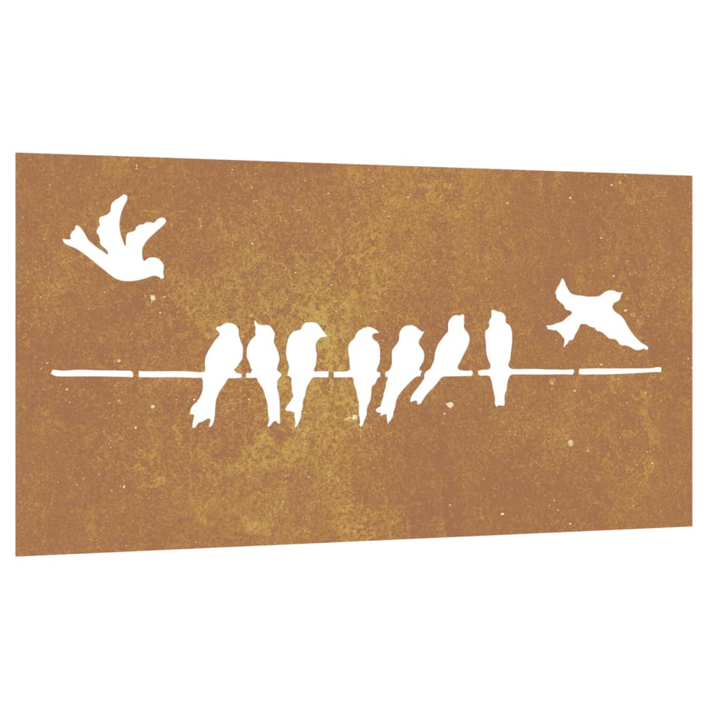 vidaXL Patio Wall Decoration 41.3"x21.7" Corten Steel Bird Design