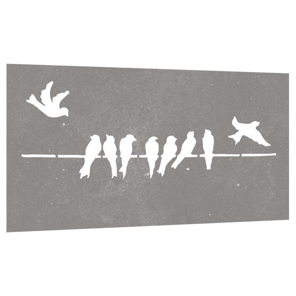 vidaXL Wanddecoratie tuin vogelontwerp 105x55 cm cortenstaal afbeelding