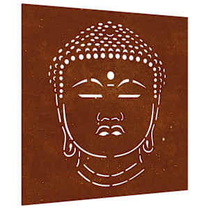 vidaXL aia seinakaunistus, 55x55 cm, Corteni teras, Buddha disain