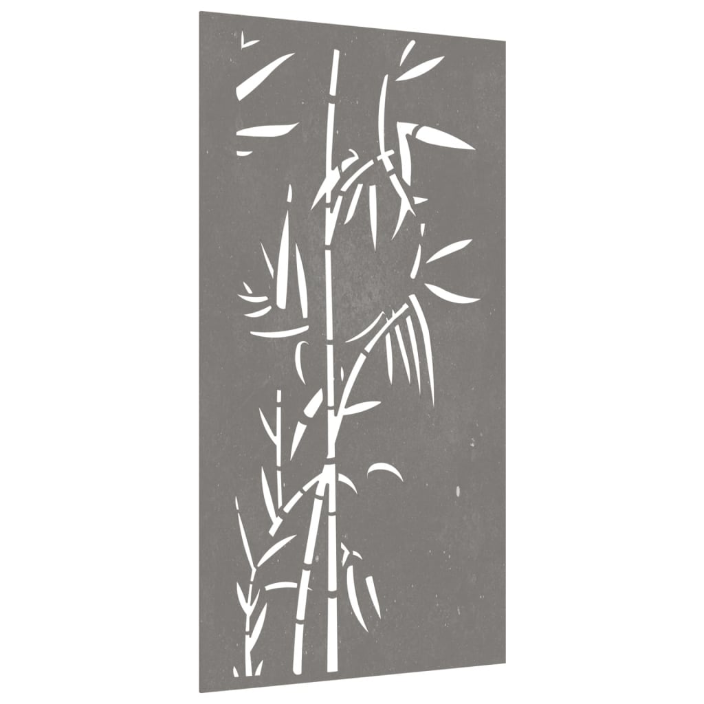 vidaXL Wanddecoratie tuin bamboe-ontwerp 105x55 cm cortenstaal afbeelding