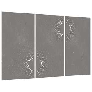 Zahradní nástěnné dekorace 3 ks 105x55 cm cortenová ocel Slunce - obrázek 3