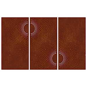Zahradní nástěnné dekorace 3 ks 105x55 cm cortenová ocel Slunce - obrázek 5
