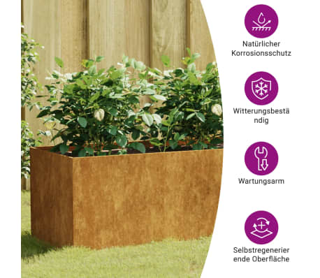 vidaXL Hochbeet 200x40x40 cm Cortenstahl vidaXL.de