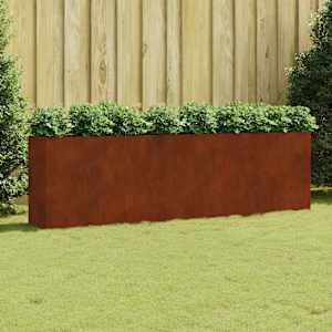 Vrtna visoka greda 280x40x80 cm corten jeklo