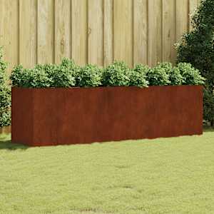 Vrtna visoka greda 280x80x80 cm corten jeklo