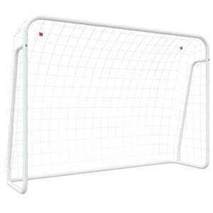 Fotbalová branka se sítí bílá 214x75x152 cm ocel a polyester - obrázek 2