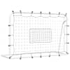 vidaXL jalgpalli tagasil&ouml;&ouml;giv&otilde;rk, valge/must, 184x61x123 cm, teras, PE