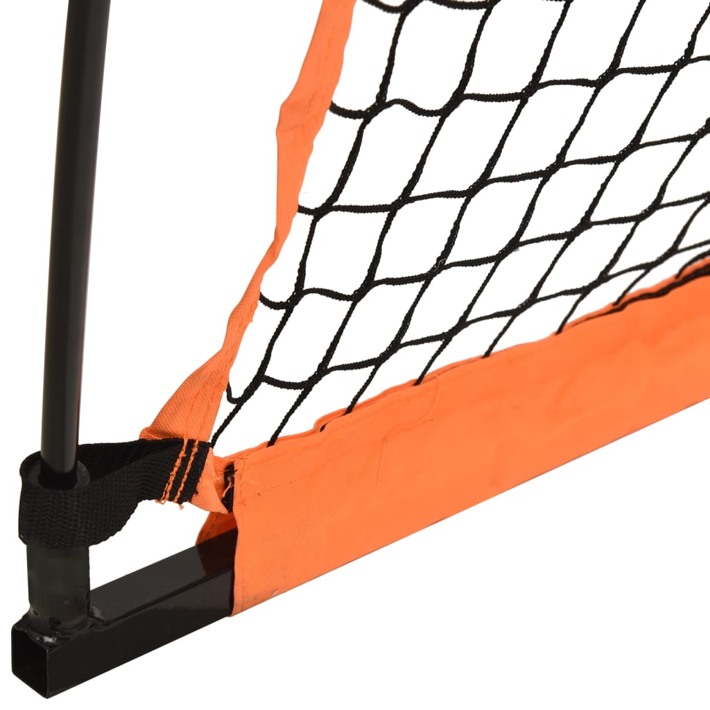 Přenosná baseballová síť oranžová/černá 183x182x183cm polyester