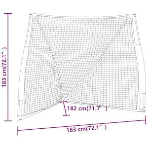 Přenosná baseballová síť oranžová/černá 183x182x183cm polyester - obrázek 8