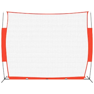 Přenosná baseballová síť červená/černá 369x107x271cm ocel a PES - obrázek 3