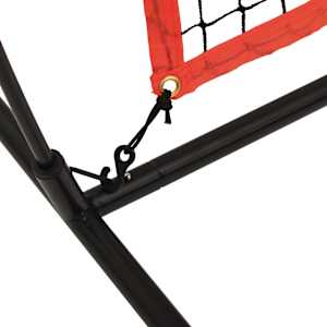 Přenosná baseballová síť červená/černá 369x107x271cm ocel a PES - obrázek 5