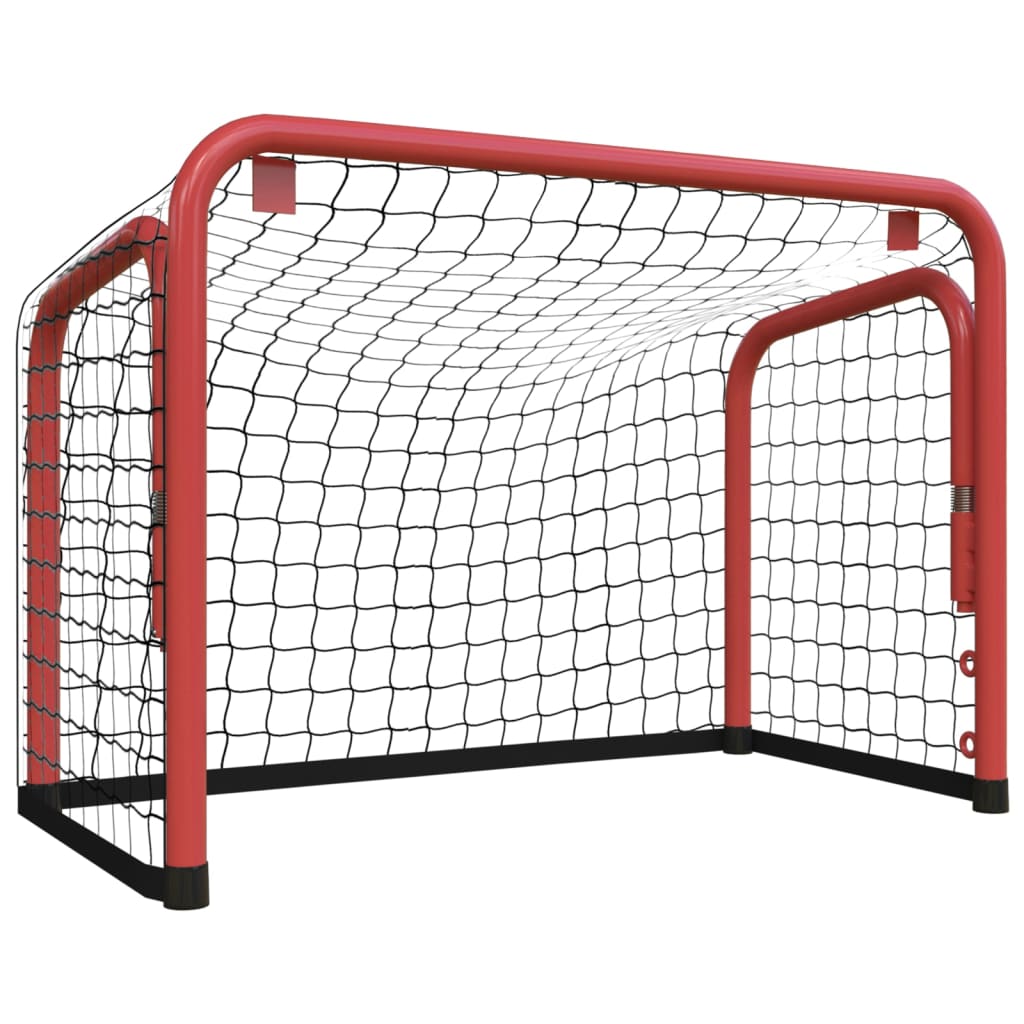 vidaXL Hokejová branka se sítí červená/černá 68x32x47cm ocel/polyester