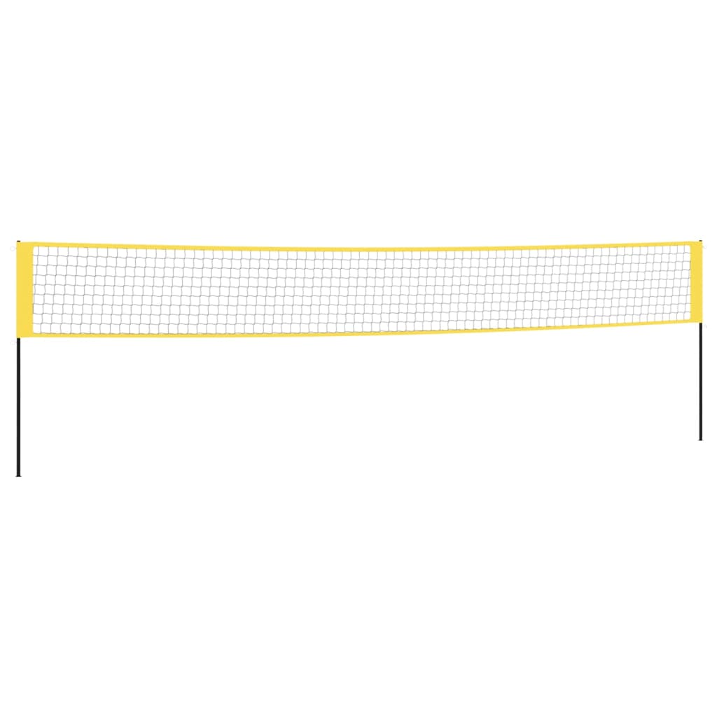 vidaXL Badmintonová síť žlutá a černá 600 x 155 cm PE tkanina