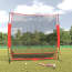  vidaXL hordozható fekete/piros poliészter baseballháló 215x107x216 cm termék 2. képe