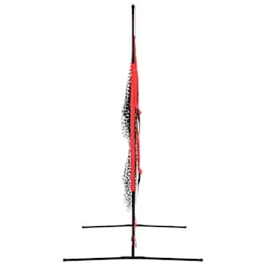Přenosná baseballová síť černá/červená 183x105x183 cm polyester - obrázek 4