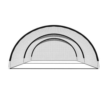 vidaXL Slagkooi honkbal 500x400x250 cm polyester zwart