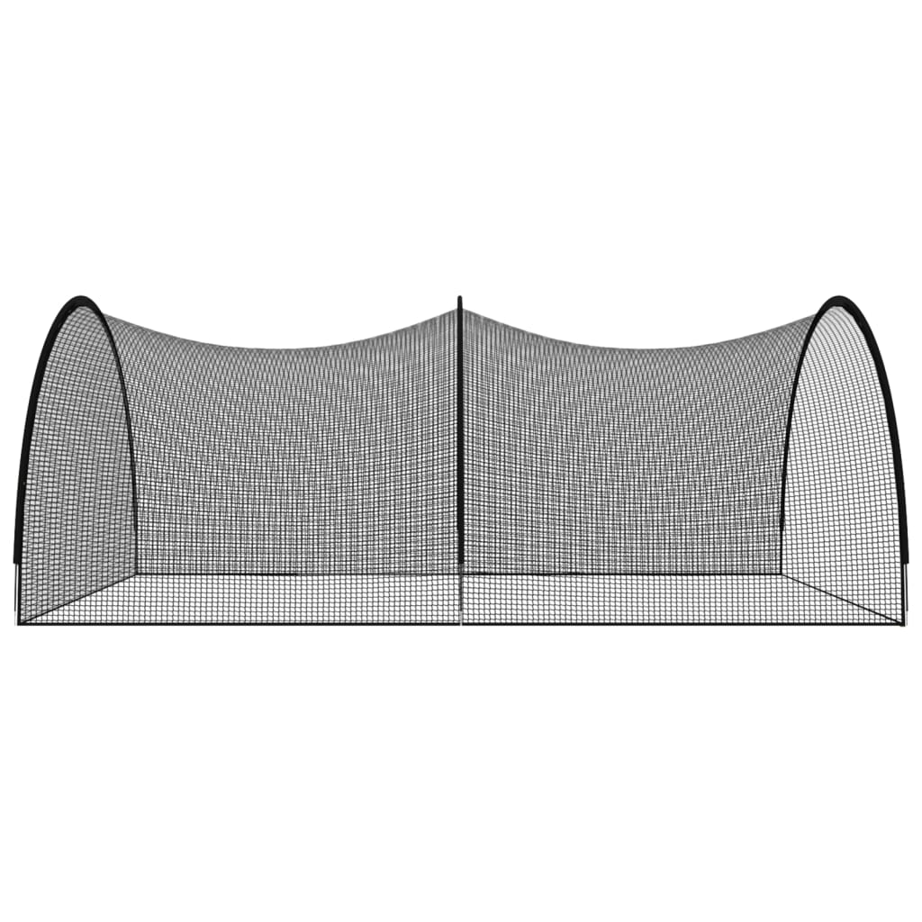 Fekete poliészter baseball labdafogó háló 600 x 400 x 250 cm 